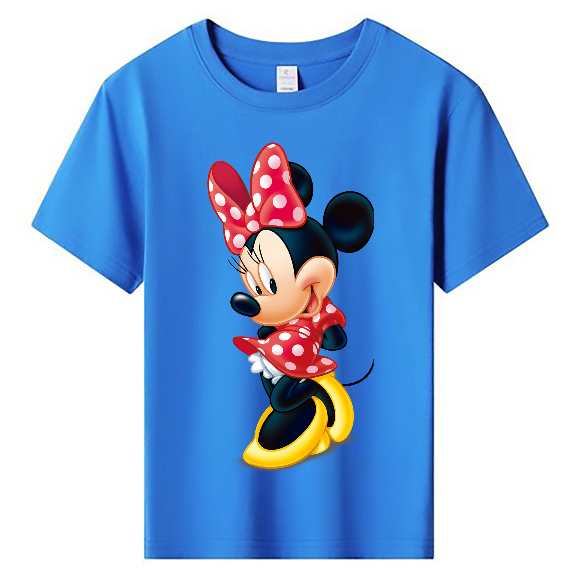 （画像用） ミッキーマウス Mickey Mouse 綿100％キッズTシャツ（フロントプリント）